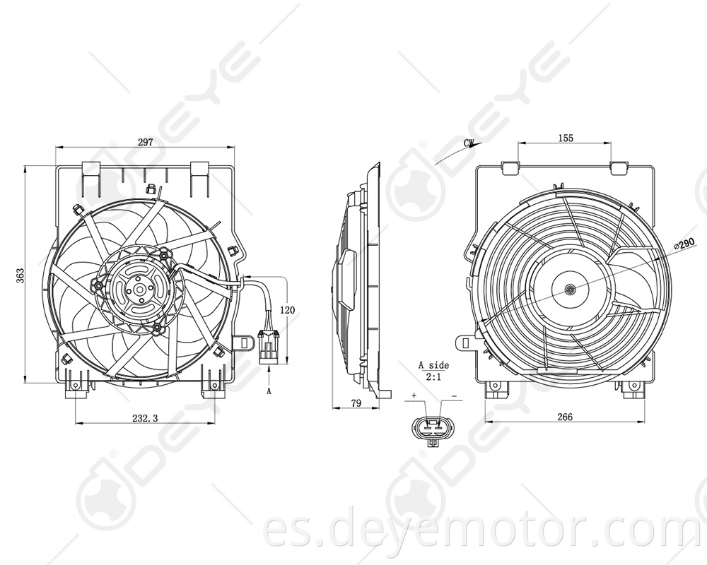 6341151 1341332 6341164 radiador de refrigeración del ventilador del motor para OPEL CORSA C COMBO VAUXHALL CORSA COMBO